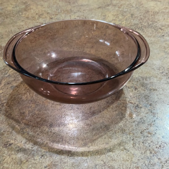 1980s Pyrex Cranberry Round Casserole